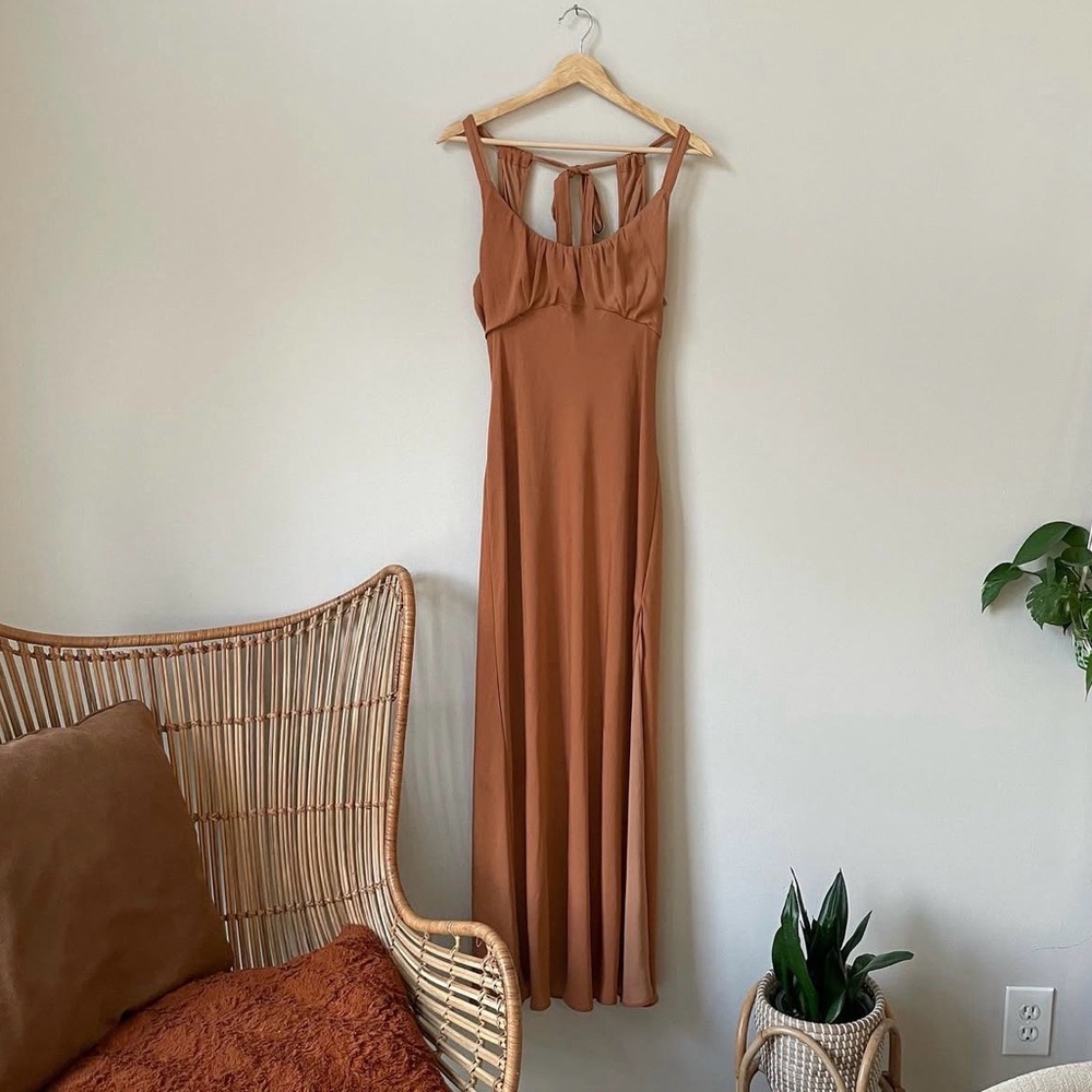 Free People Rust Brown Maxi Dress